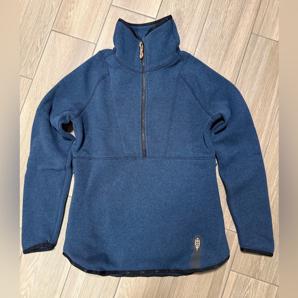 Indygena Black/Blue Half-Zip Pullover
